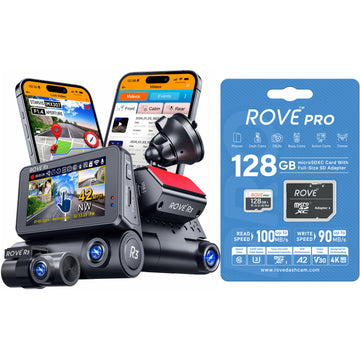 ROVE R3 Dash Cam | ROVE PRO 128GB microSD Card