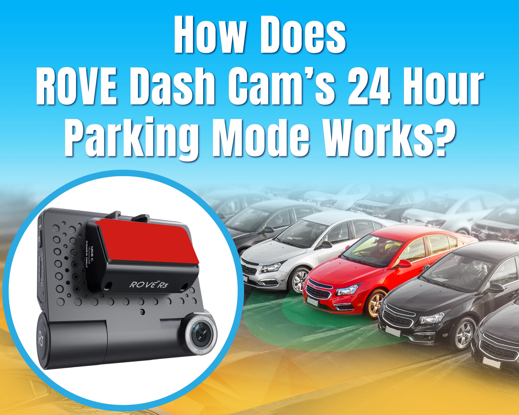 How Does ROVE R3 Dash Cam’s24-Hour Parking Mode Works?