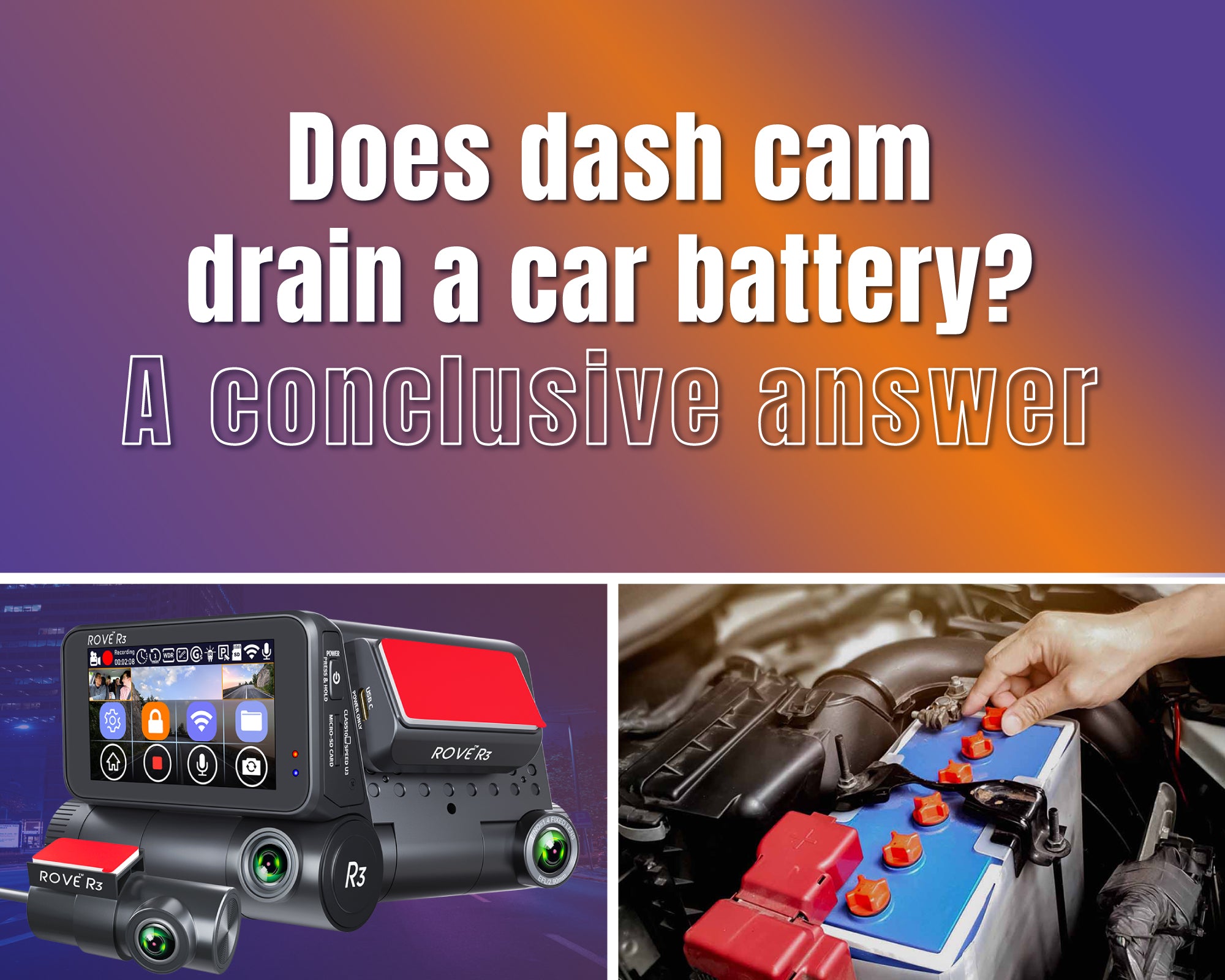 Does dash cam drain a car battery?