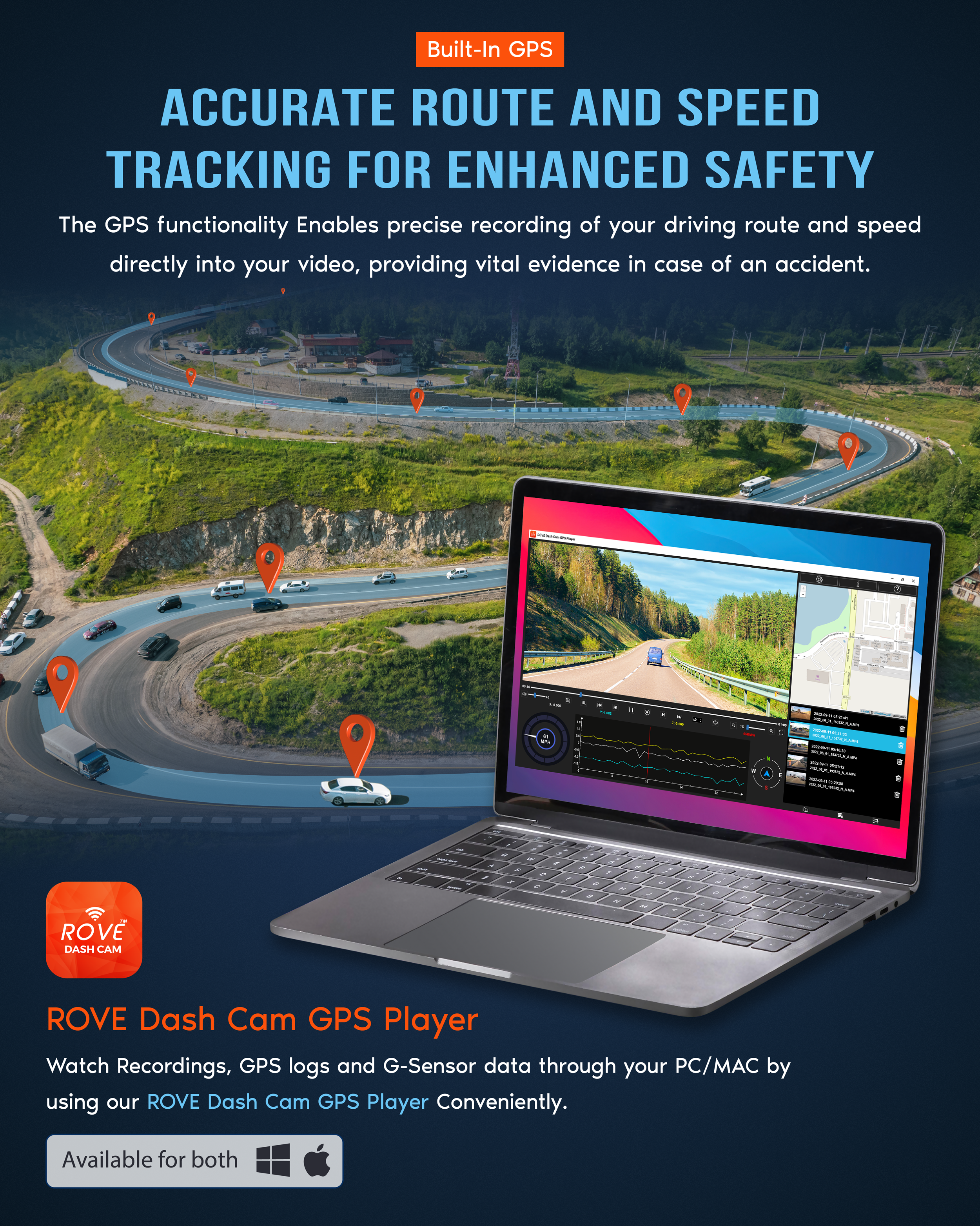 NEW ROVE R2-4K DUAL Dash Cam Front and Rear, STARVIS 2 Sensor, FREE 128GB Card Included, 5G WiFi