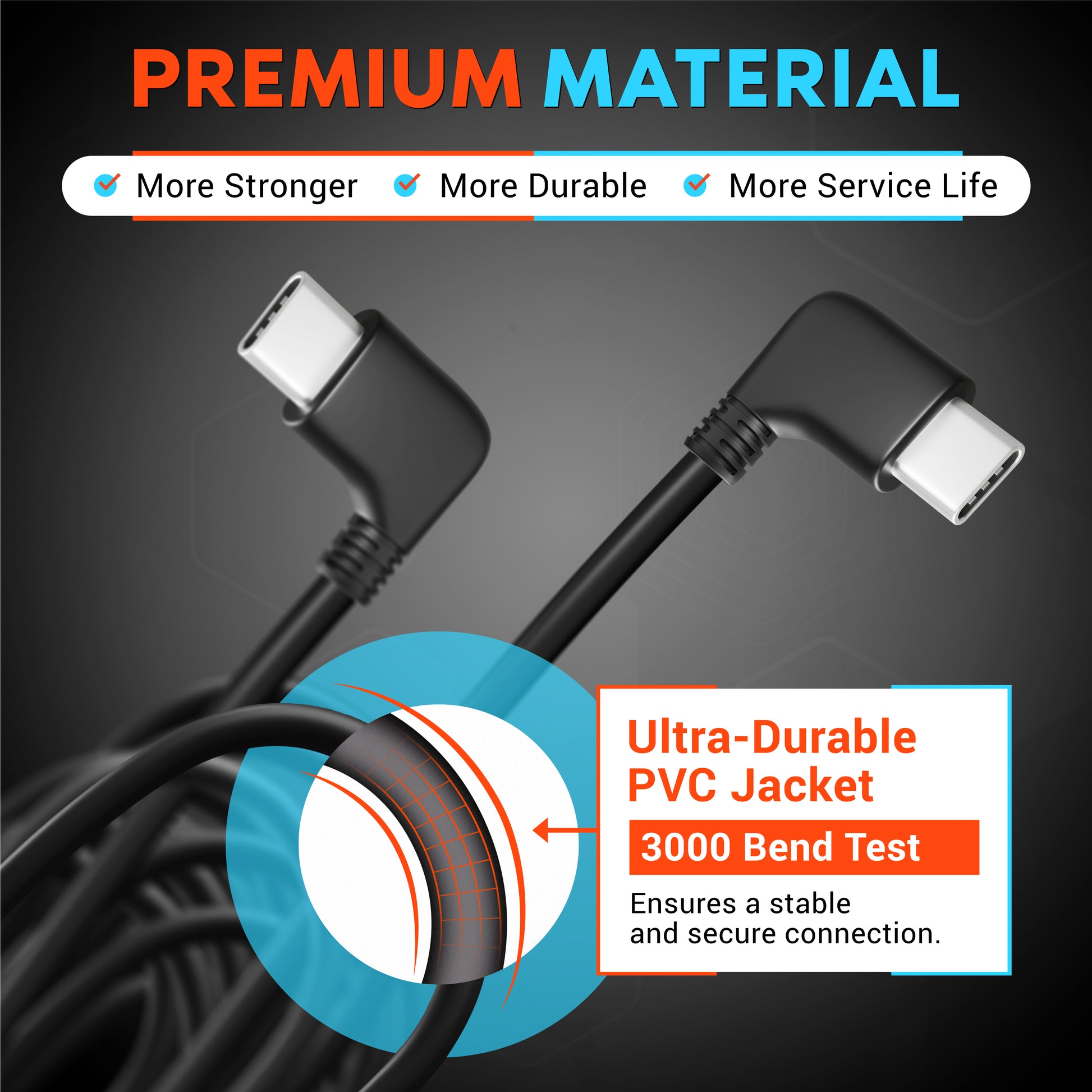 9m rear cam cable for rove r2-4k dual dash cam