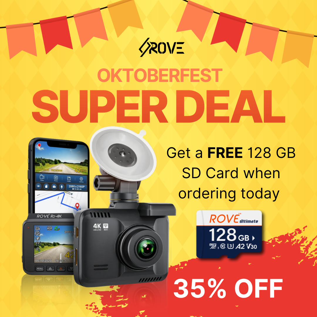 R2-4K Dash Cam  | OKTOBERFEST | GET $70 OFF Plus FREE 128 GB SD Card