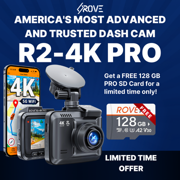 ROVE R2-4K PRO Dash Cam  | FREE 128 PRO GB SD Card