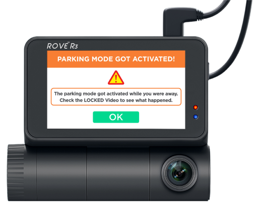 ROVE R3 3-Channel Touch Screen Dash Cam (2023 Model) With Suction Mount - Front, Interior & Rear Recording