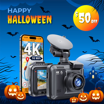 ROVE R2-4K PRO Dash Cam, Built-in GPS, 5G WiFi Dash Camera for Cars, 2160P UHD 30fps Dashcam with APP, 2.4" IPS Screen, Night Vision, WDR, 150° Wide Angle, 24-Hr Parking Mode, Supports 512GB Max