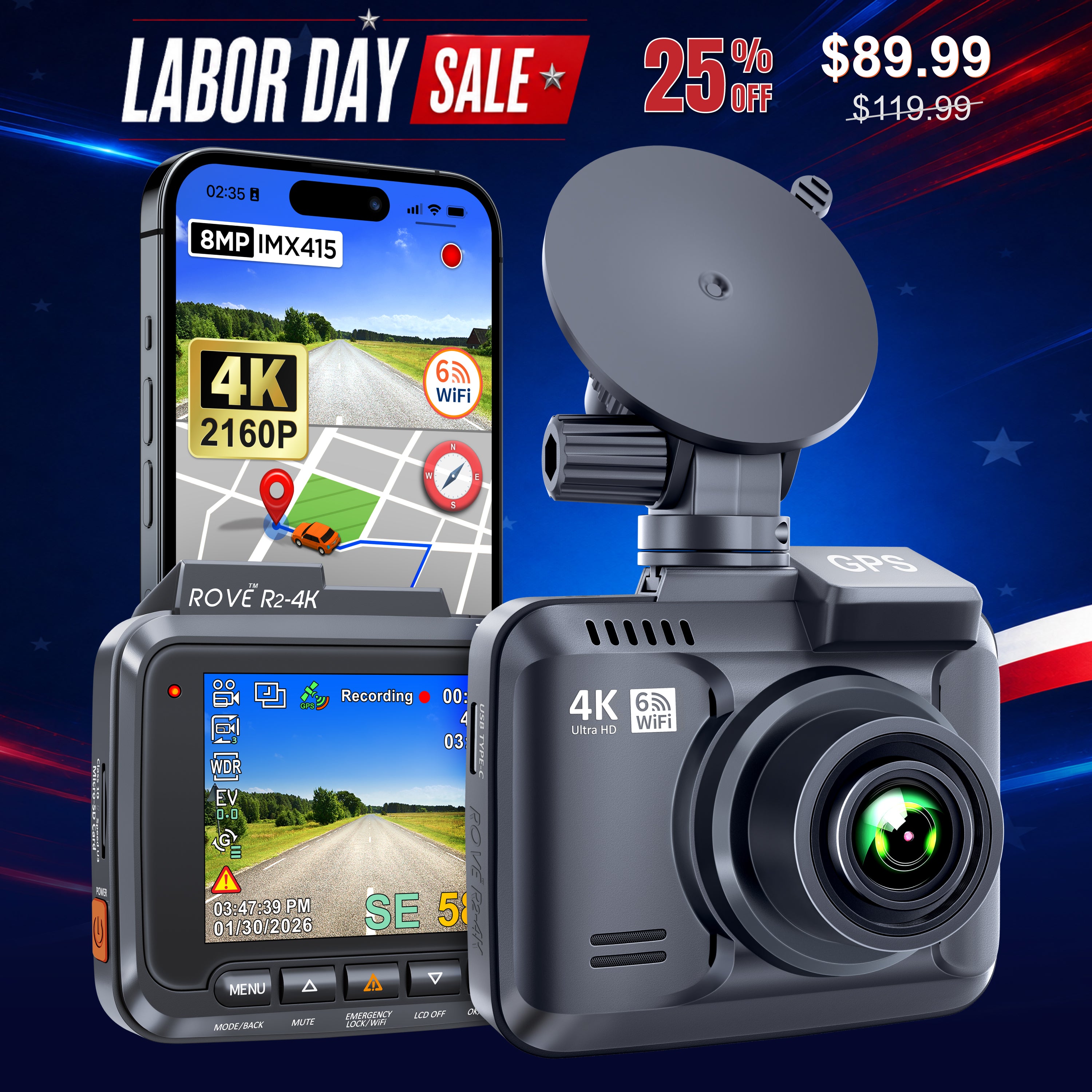 ROVE R2-4K Dash Cam