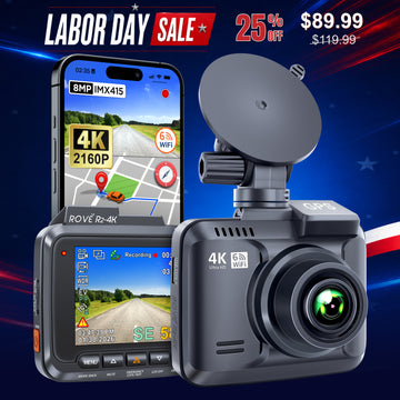 ROVE R2-4K Dash Cam 4K Ultra HD 2160P Car Dashboard Camera Built In Wi-Fi 6 & GPS