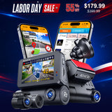 ROVE R3, 3 Channel Touch Screen Dash Cam with Built-in Dual-Band 5GHz WiFi, Built-in GPS, 24 Hr Parking Monitor, Super Capacitor, WDR, G-Sensor, Night Vision