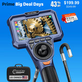 ROVE RS4 Four-Way 360° Articulating Borescope with Light, 6.2mm Ultra-Slim Probe, 1080P HD Industrial Endoscope Inspection Camera, 4.3" IPS Screen, IP67, for Automotive, HVAC, Plumbing, Mechanic