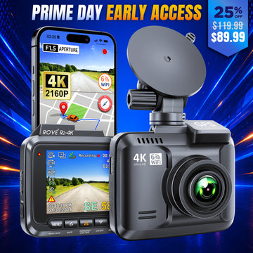 ROVE R2-4K Dash Cam 4K Ultra HD 2160P Car Dashboard Camera Built In Wi-Fi 6 & GPS