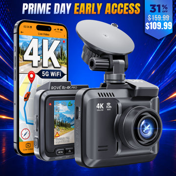 ROVE R2-4K PRO Dash Cam, Built-in GPS, 5G WiFi Dash Camera for Cars, 2160P UHD 30fps Dashcam with APP, 2.4" IPS Screen, Night Vision, WDR, 150° Wide Angle, 24-Hr Parking Mode, Supports 512GB Max