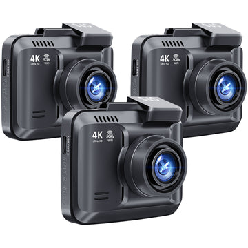 3 x ROVE R2-4K PRO Dash Cam, Built-in Dual Band 5G Wi-Fi, GPS and Supercapacitor