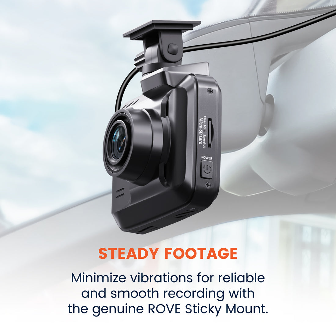 3M Sticky Mount For ROVE R2-4K, R2-4K PRO & R2-4K DUAL Dash Cams - Fre