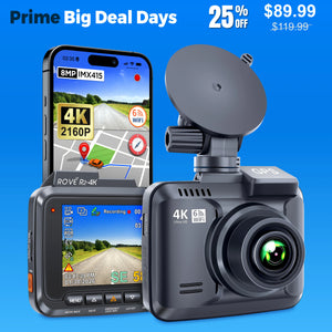 ROVE R2-4K Dash Cam 4K Ultra HD 2160P Car Dashboard Camera Built In Wi-Fi 6 & GPS