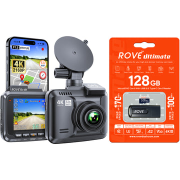 [Bundle] ROVE R2-4K Dash Cam | ROVE Ultimate 128GB microSD Card