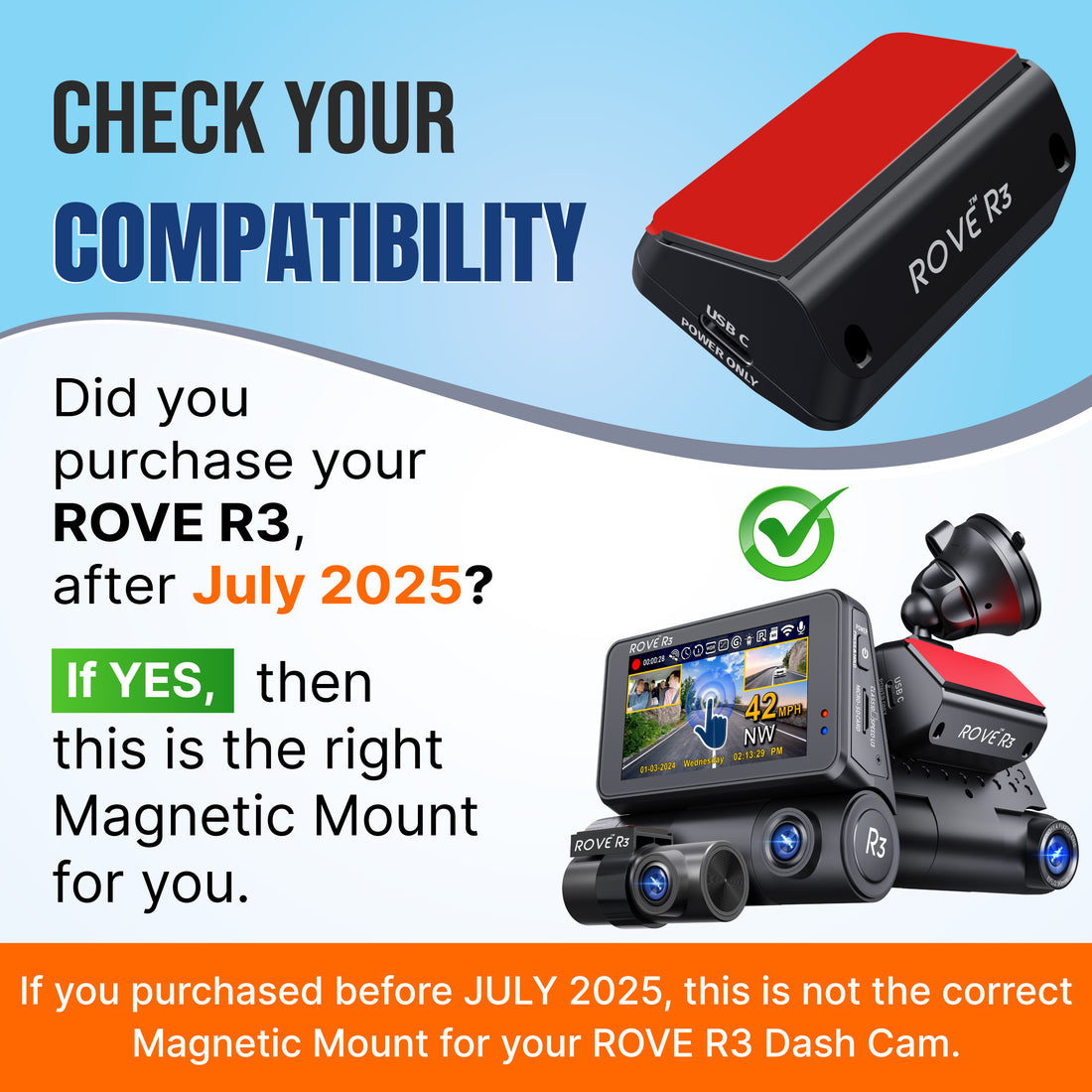 R3 Mount Bundle - R3 Suction Mount + Magnetic Mount with Built-In GPS + 2x Free Easy Peel Electrostatic Film + 2x 3M Sticky Tapes | Check Compatibility Image Before Purchasing