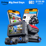 ROVE R3, 3 Channel Touch Screen Dash Cam with Built-in Dual-Band 5GHz WiFi, Built-in GPS, 24 Hr Parking Monitor, Super Capacitor, WDR, G-Sensor, Night Vision