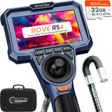 ROVE RS4 Four-Way 360° Articulating Borescope with Light, 6.2mm Ultra-Slim Probe, 1080P HD Industrial Endoscope Inspection Camera, 4.3" IPS Screen, IP67, for Automotive, HVAC, Plumbing, Mechanic