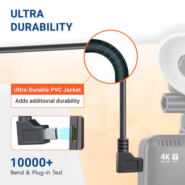 ROVE Ultimate 12ft Mini USB Car Charging Power Cable for R2-4K Dash Cam