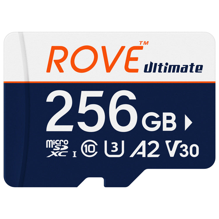 Rove Ultimate 128GB/256GB/512GB Micro SDXC Card with USB 3.2 Gen-1 Type-C card reader, Micro SD memory card for dash cam, Up to 170MB/s Read, 100MB/s Write, U3, Class10