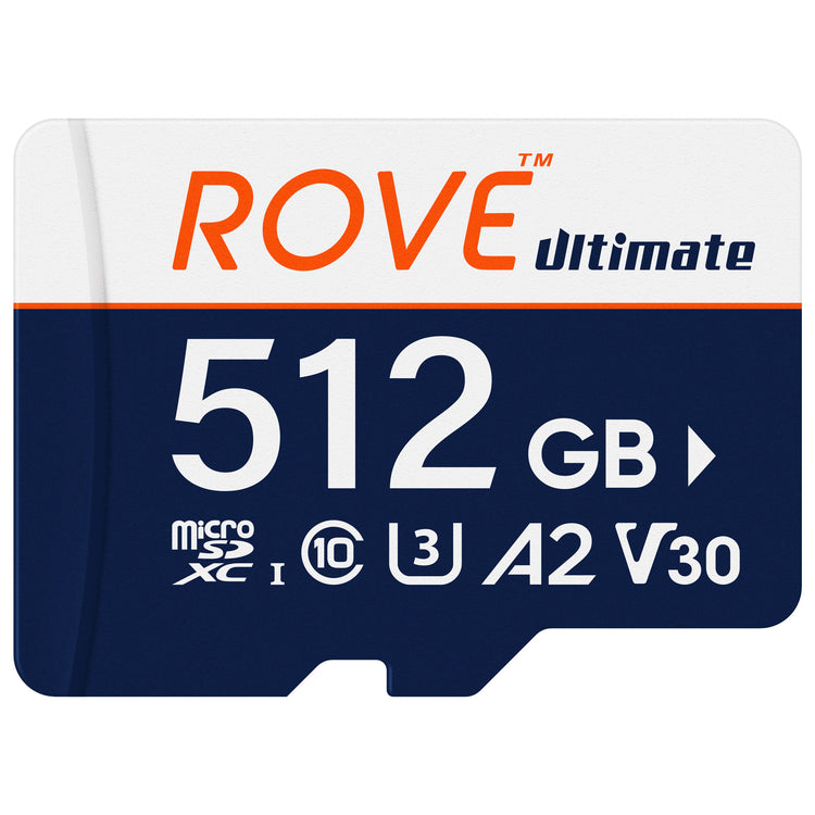 Rove Ultimate 128GB/256GB/512GB Micro SDXC Card with USB 3.2 Gen-1 Type-C card reader, Micro SD memory card for dash cam, Up to 170MB/s Read, 100MB/s Write, U3, Class10